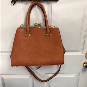 Unique Snap Top Purse with Gold Accents